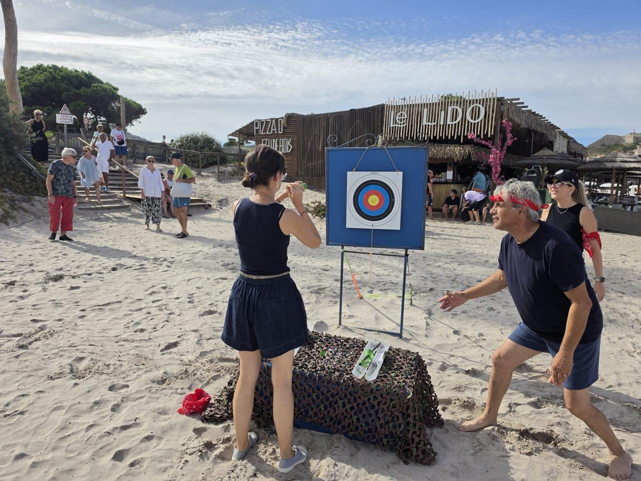 Team building sur la plage